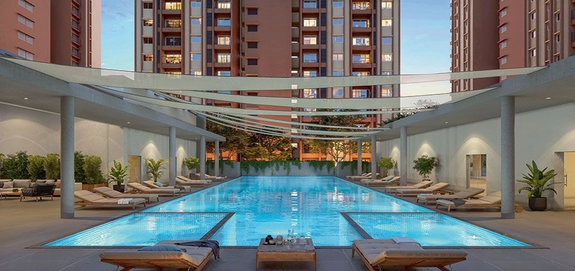 Birla Evam Luxury Swimming Pool View
