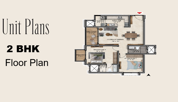 Birla Evam 2 BHK Floor Plan