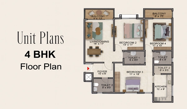 Birla Ojasvi 4 BHK Floor Plan